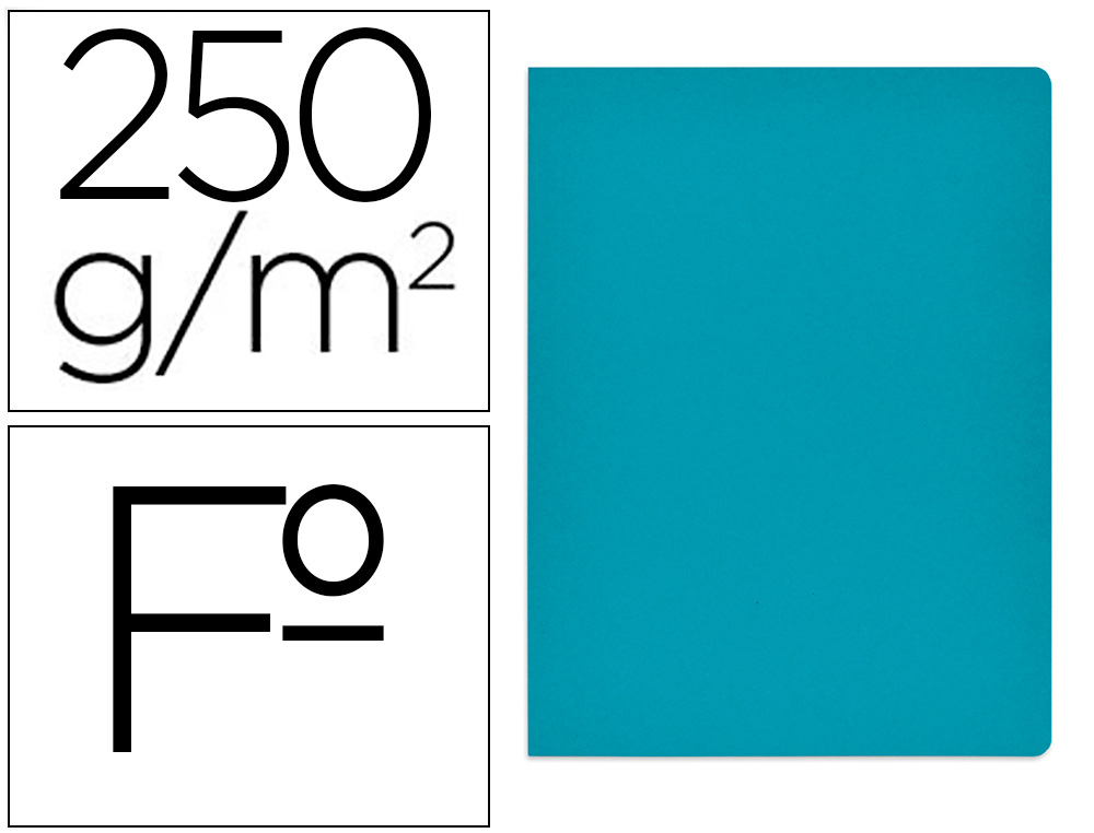 SUBCARPETA CARTULINA GIO SIMPLE INTENSO FOLIO AZUL 230G/M2