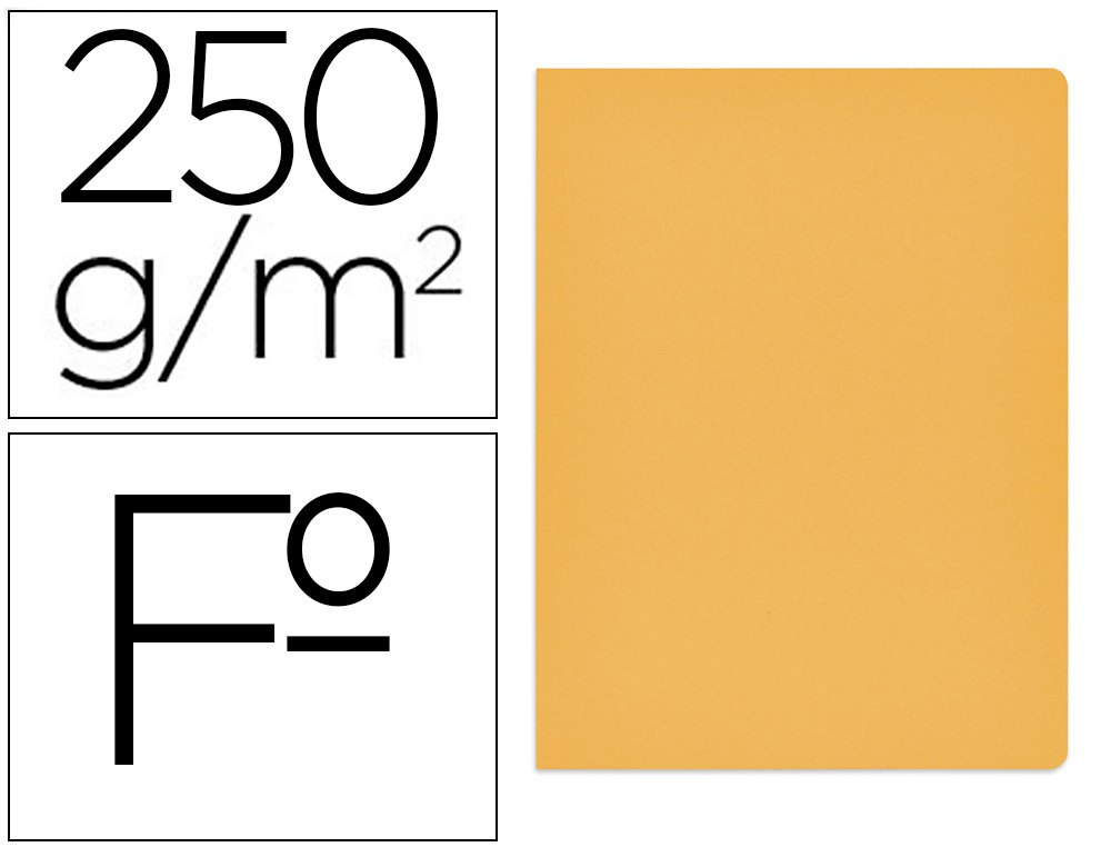 SUBCARPETA CARTULINA GIO SIMPLE INTENSO FOLIO AMARILLO 230G/M2
