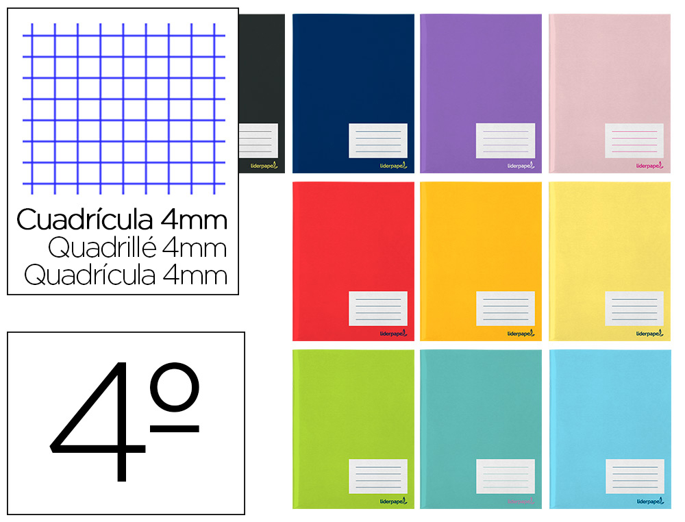 LIBRETA LIDERPAPEL SMART A5 32 HOJAS 60GR CUADRO 4MM CON MARGEN