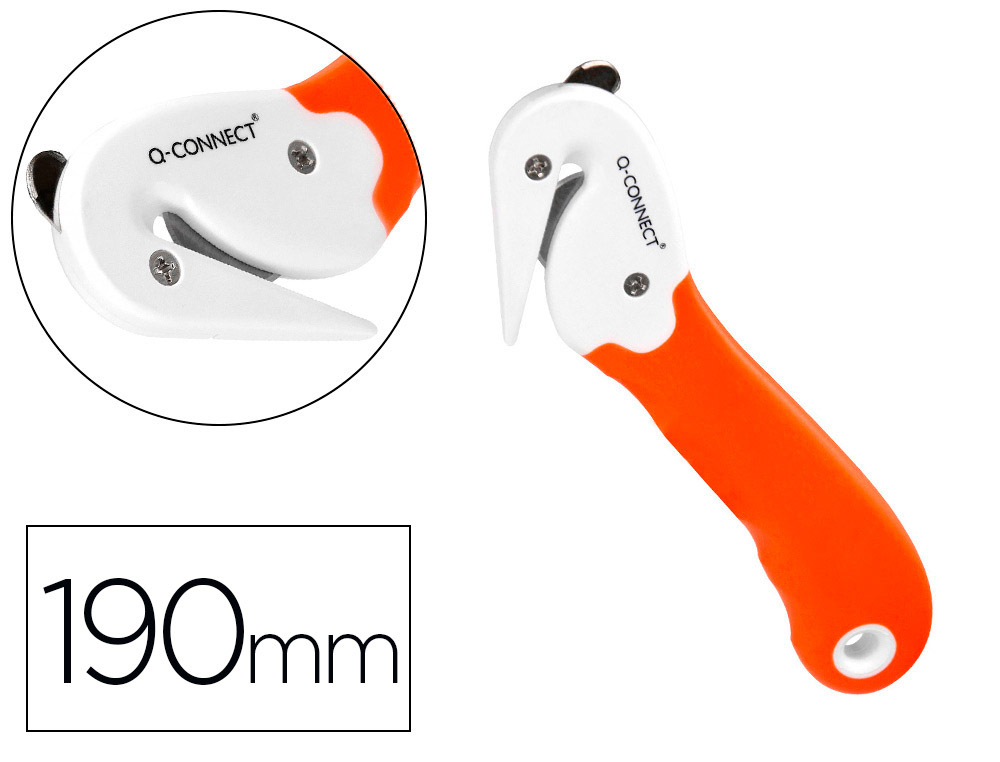 CUTER Q-CONNECT COMBI DE SEGURIDAD SX782N-1 CON CUCHILLA FIJA OCULTA PARA EVITAR CORTES