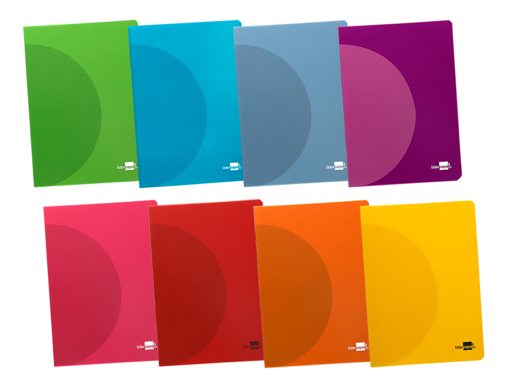 LIBRETA LIDERPAPEL 360 TAPA DE PLASTICO A5 48 HOJAS 90GR PAUTA 5 2,5MM CON MARGEN COLORES SURTIDOS