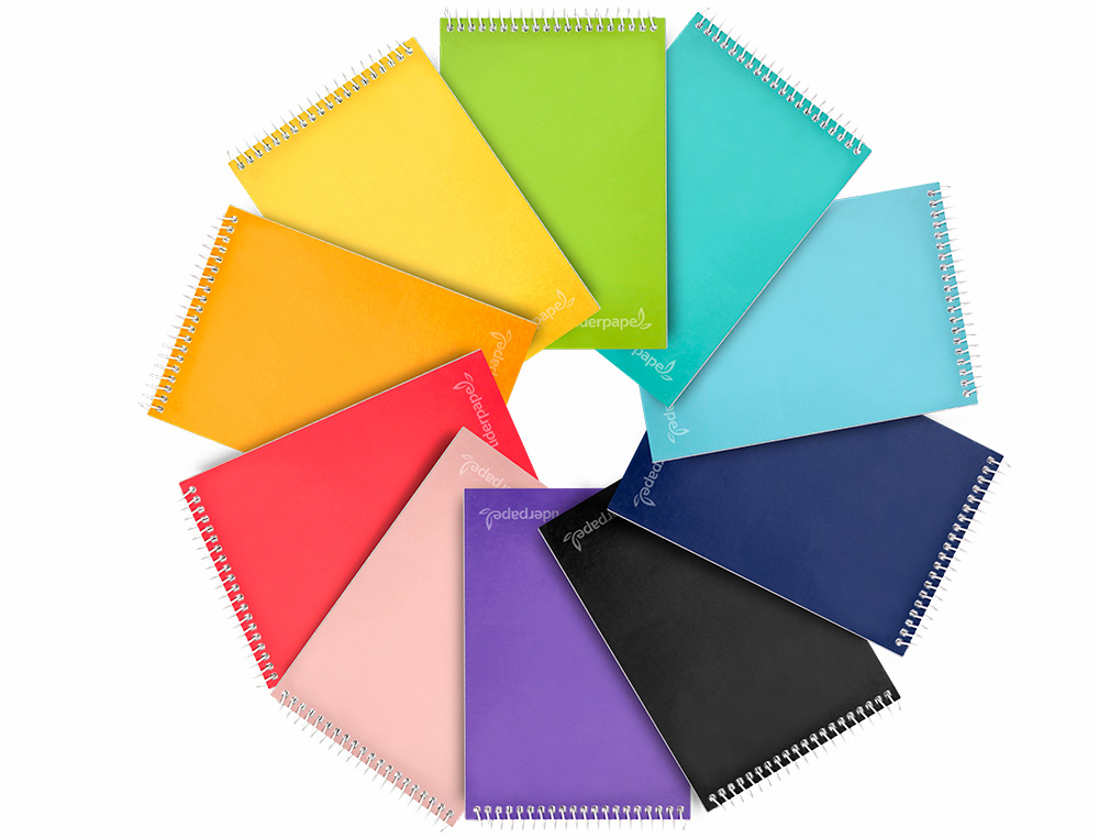 CUADERNO ESPIRAL LIDERPAPEL BOLSILLO DIECISEIAVO APAISADO WITTY TAPA DURA DURA 80H 60 GRCUADRO 4 MM COLORES STDOS.