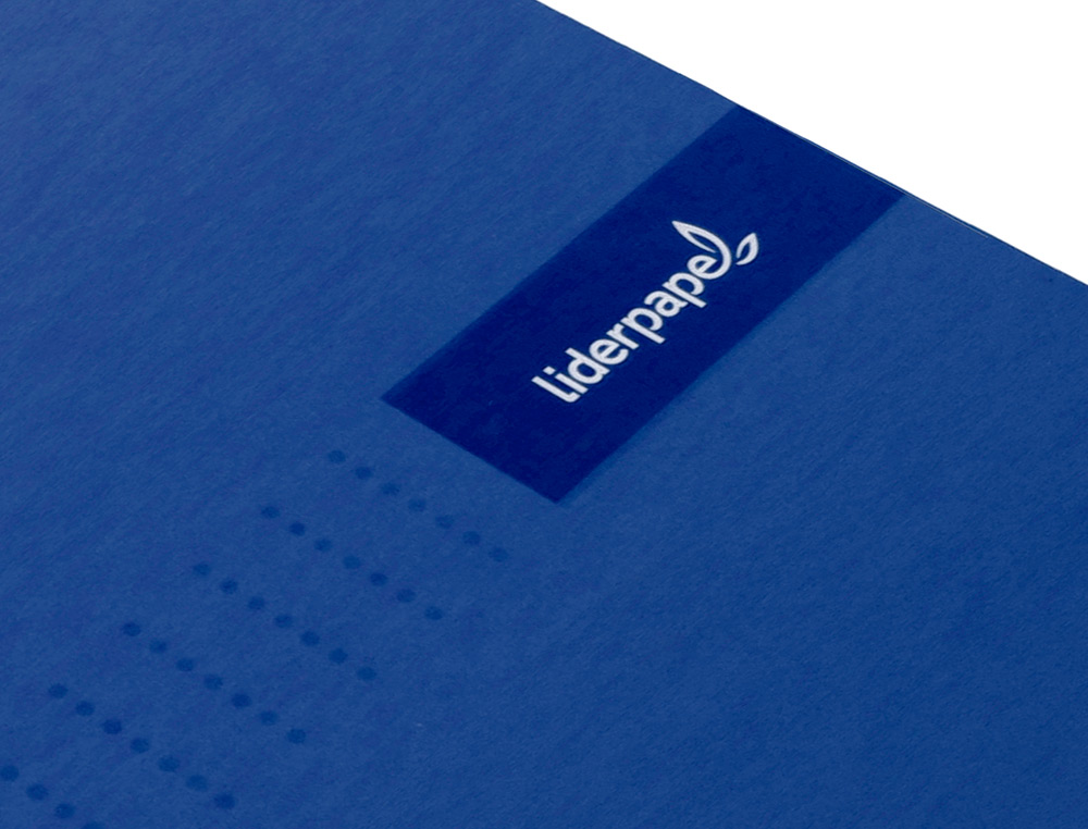 CUADERNO ESPIRAL LIDERPAPEL A5 MICRO CRAFTY TAPA FORRADA 120H 90GR CUADRO 5MM 5 BANDAS 6 TALADROS COLOR AZUL