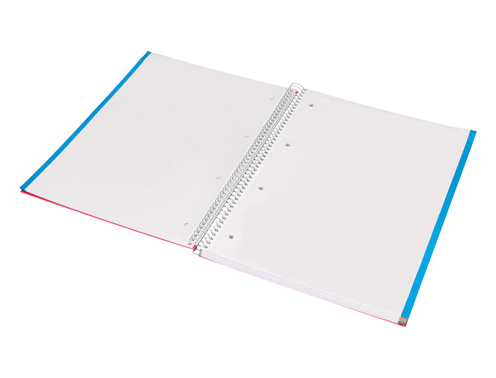 CUADERNO ESPIRAL LIDERPAPEL A4 MICRO JOLLY TAPA FORRADA 140H 75GR LISO 5 BANDAS 4 TALADROS COLORES SURTIDOS