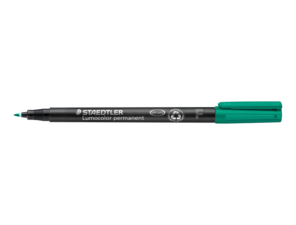 ROTULADOR STAEDTLER LUMOCOLOR RETROPROYECCION PUNTA DE FIBRAPERMANENTE 318-5 VERDE PUNTA FINA REDONDA 0.6 MM