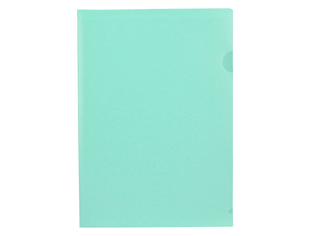 CARPETA LIDERPAPEL DOSSIER UERO POLIPROPILENO DIN A4 VERDE MANZANA OPACO 20 HOJAS