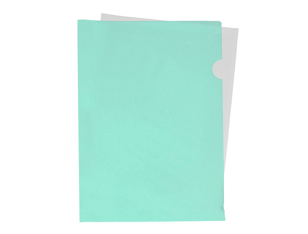 CARPETA LIDERPAPEL DOSSIER UERO POLIPROPILENO DIN A4 VERDE MANZANA OPACO 20 HOJAS