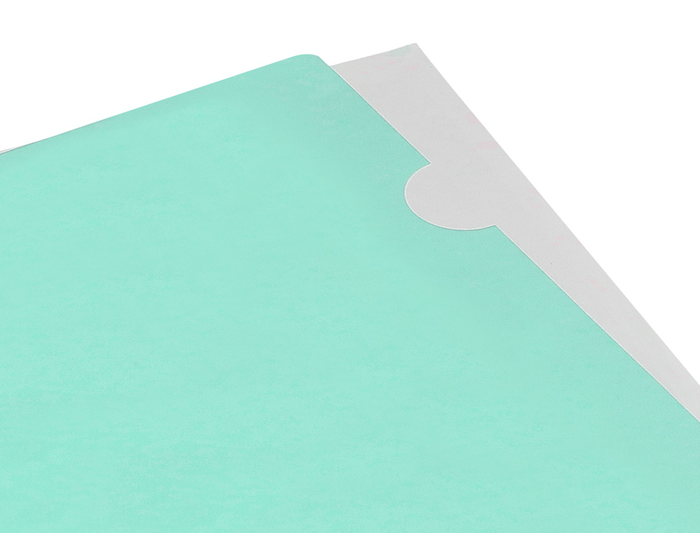 CARPETA LIDERPAPEL DOSSIER UERO POLIPROPILENO DIN A4 VERDE MANZANA OPACO 20 HOJAS