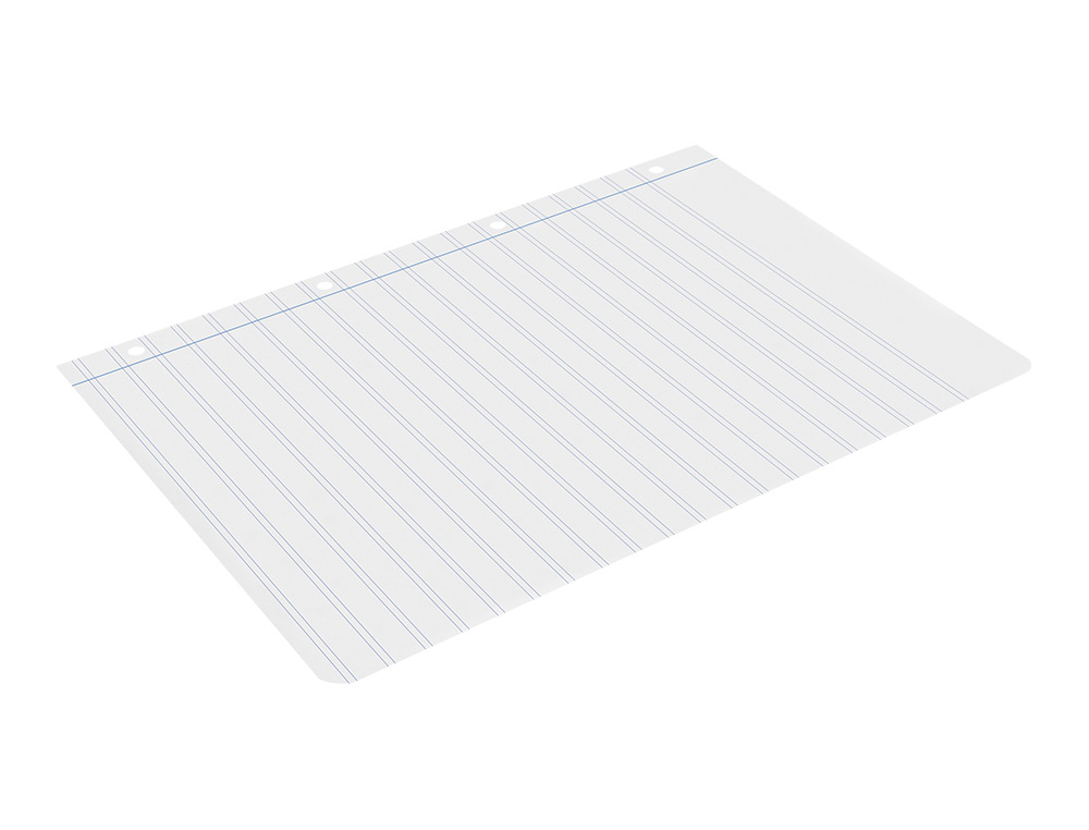 RECAMBIO LIDERPAPEL A4 100 HOJAS 60GR PAUTA 5ª 2.5MM CON MARGEN 4 TALADROS