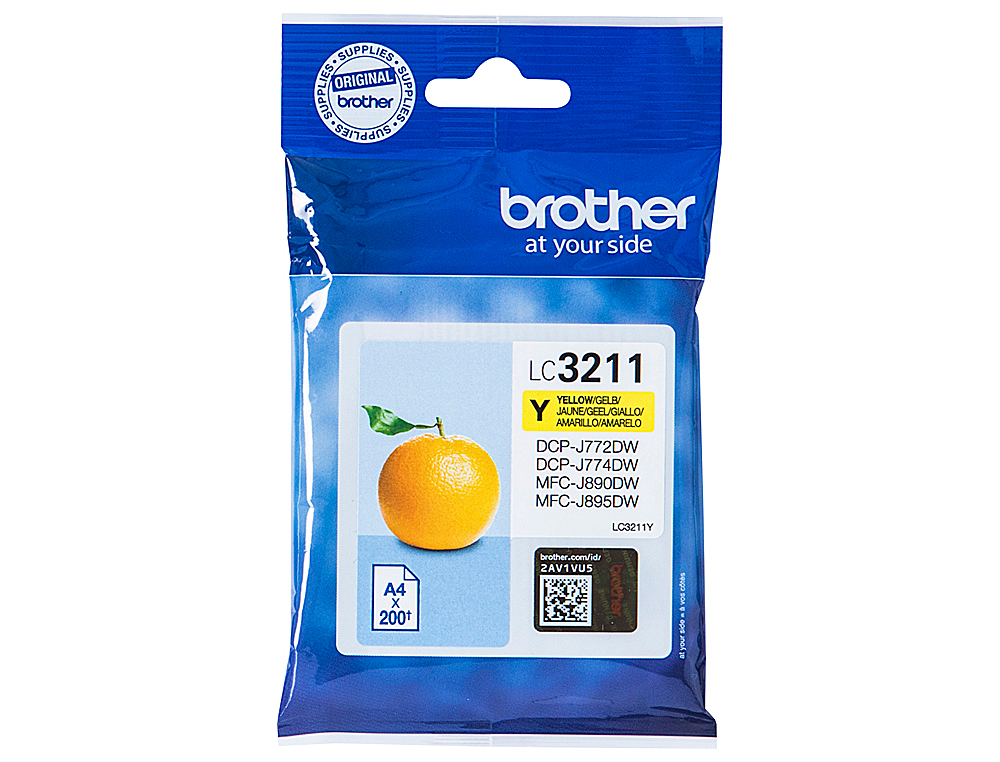 INK-JET BROTHER LC3211Y DCP-J572 / DCP-J772 / DCP-J774 / MFC-J890 / MFC-J895 AMARILLO 200 PAG