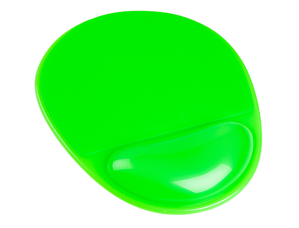 ALFOMBRILLA PARA RATON Q-CONNECT REPOSAMUÑECAS DE GEL PVC COLOR VERDE 210X245X20 MM