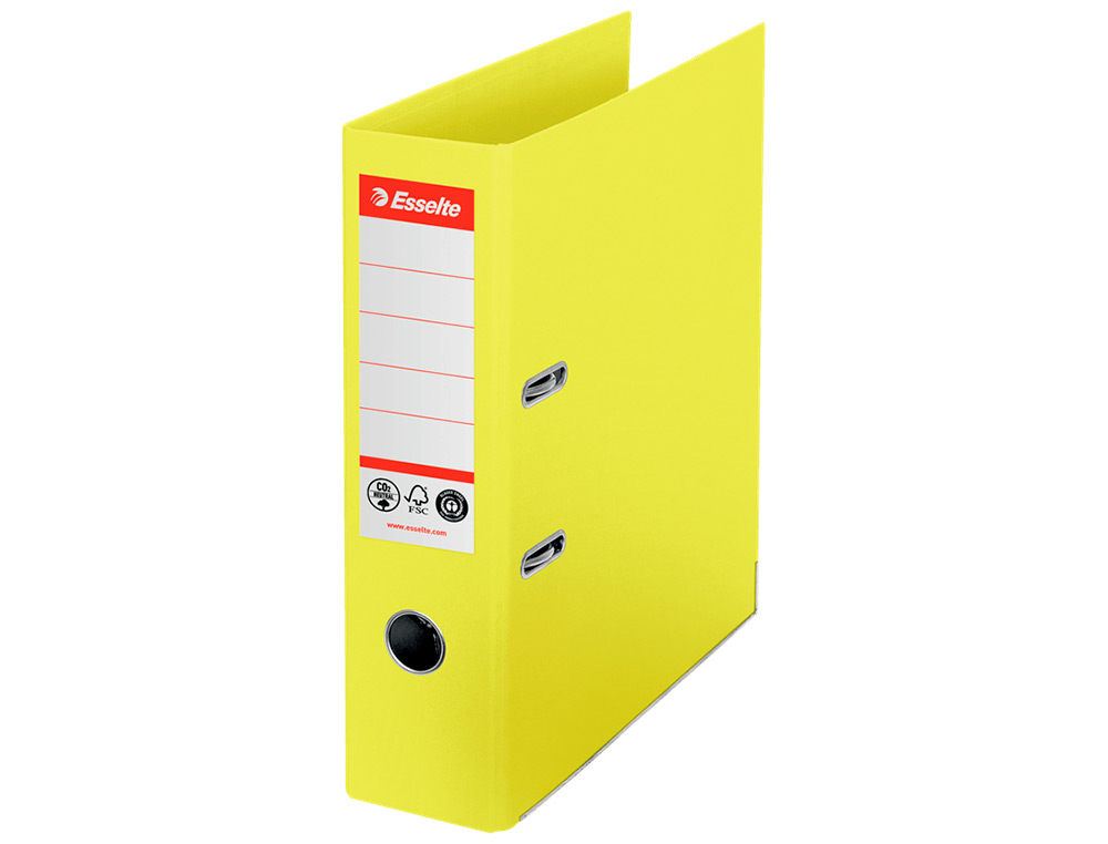 ARCHIVADOR DE PALANCA ESSELTE N 1 CO2 NEUTRAL DIN A4 CARTON FORRADO LOMO 75 MM AMARILLO VIVIDA