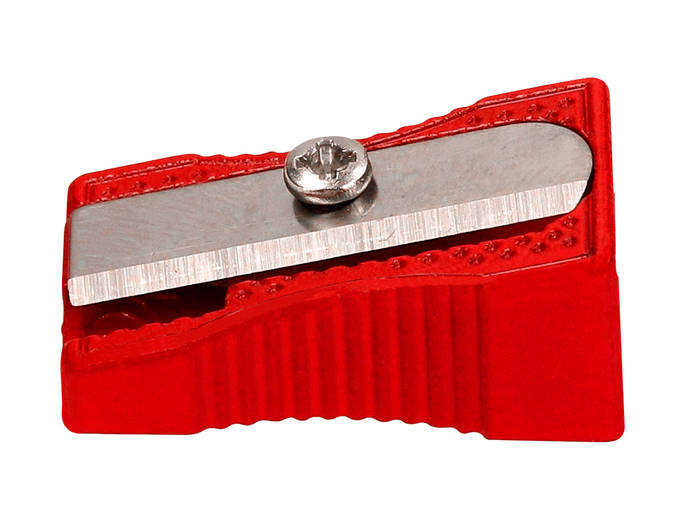 SACAPUNTAS LIDERPAPEL METALICO CUA 1 USO COLOR ROJO