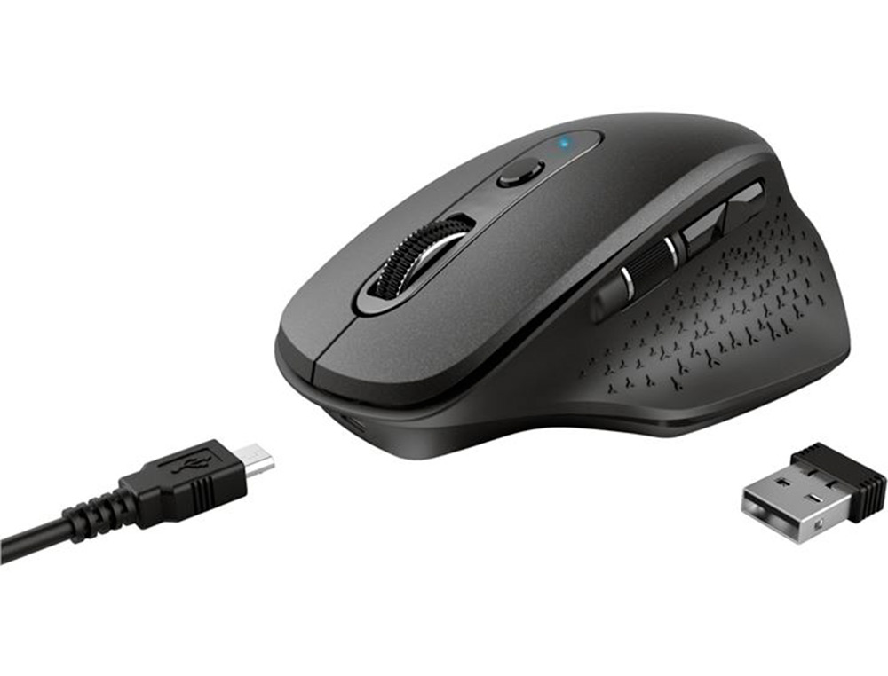 RATON TRUST OZAA OPTICO INALAMBRICO 2400DPI 6 BOTONES USB 2.0 NEGRO