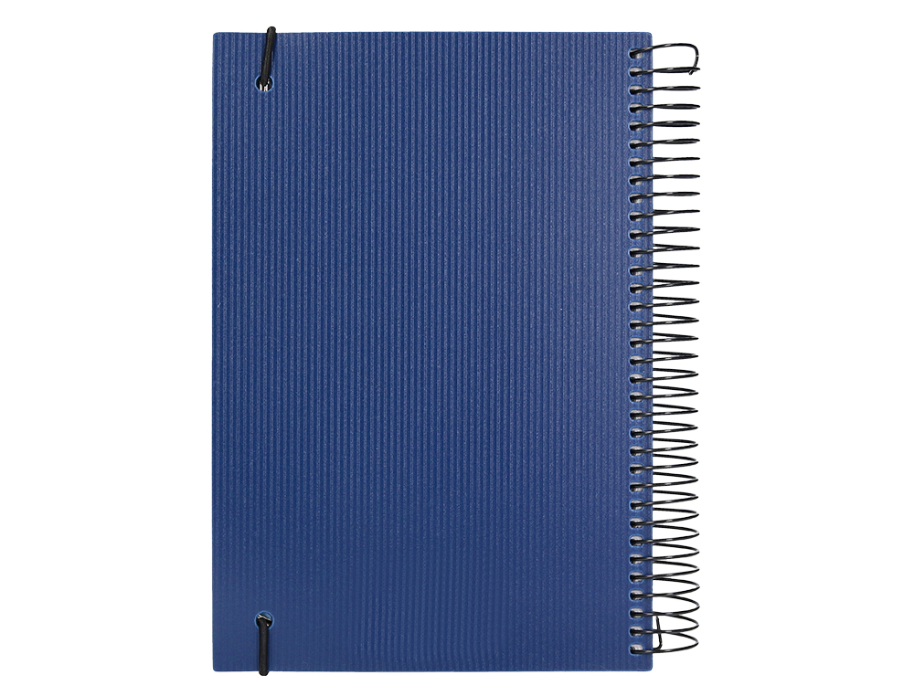 AGENDA ESPIRAL LIDERPAPEL OLBIA 15X21 CM 2024 DIA PAGINA TAPA POLIPROPILENO METALIZADO AZUL PAPEL 60 GR