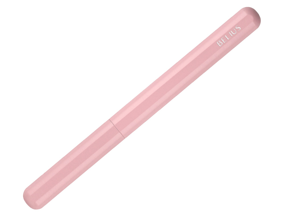 PLUMA Y FUNDA DE SIMILPIEL BELIUS SPACE B COLOR MINIMALISTA ROSA TINTA AZUL CAJA DE DISEO