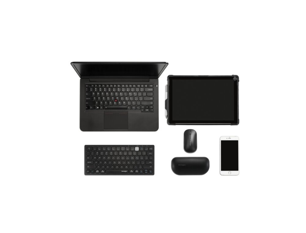 TECLADO KENSINGTON COMPACT INALAMBRICO DUAL USB 3.0 COLOR NEGRO 288X125X21 MM