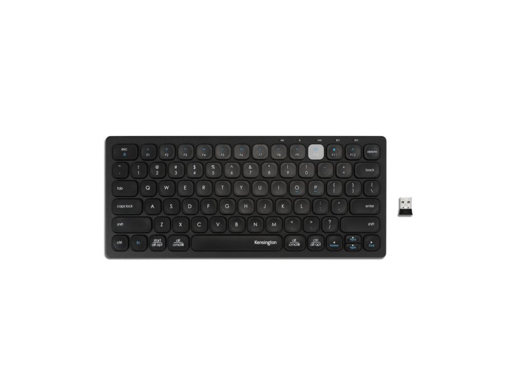 TECLADO KENSINGTON COMPACT INALAMBRICO DUAL USB 3.0 COLOR NEGRO 288X125X21 MM