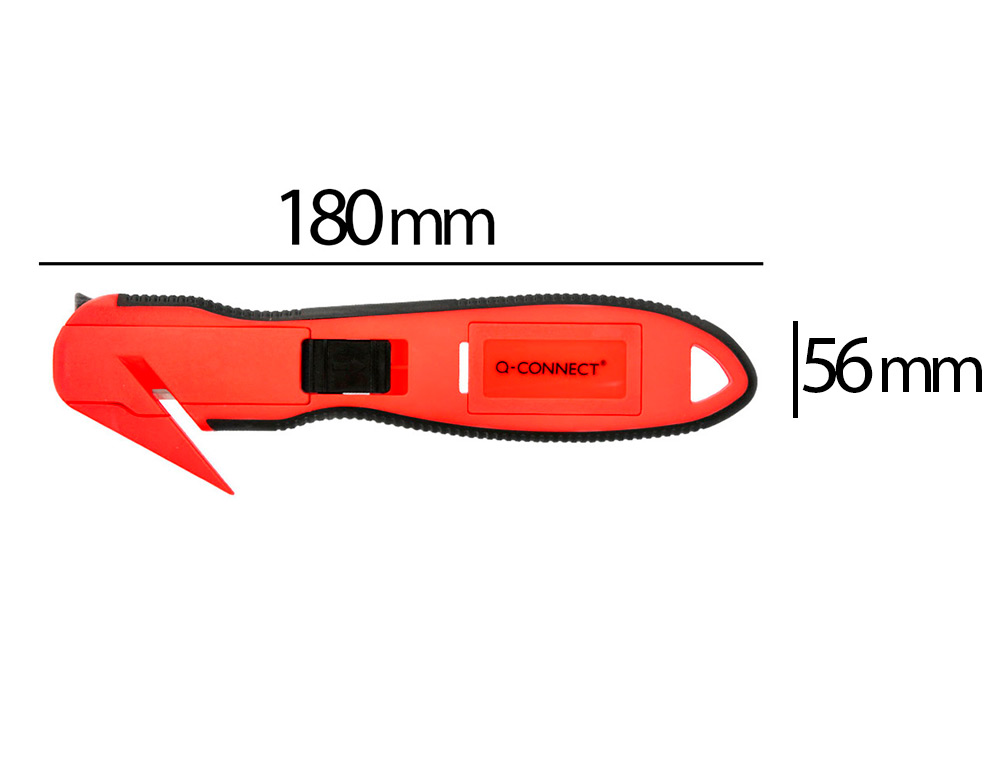 CUTER Q-CONNECT PLASTICO ANCHO DE SEGURIDAD PARA EVITAR CORTES CUCHILLA 18 MM XD-G03 BLISTER 1 UNIDAD