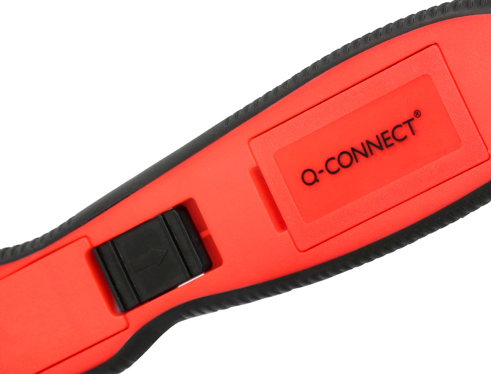 CUTER Q-CONNECT PLASTICO ANCHO DE SEGURIDAD PARA EVITAR CORTES CUCHILLA 18 MM XD-G03 BLISTER 1 UNIDAD