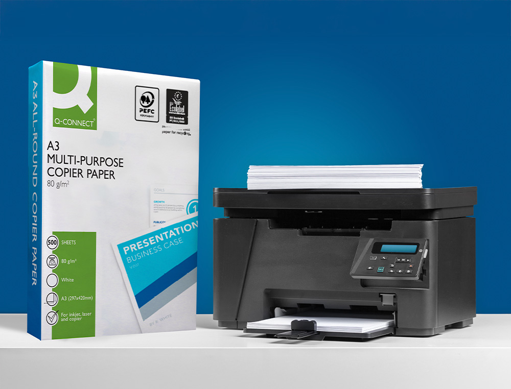 PAPEL FOTOCOPIADORA Q-CONNECT ECONOMY DIN A3 80 GRAMOS PAQUETE DE 500 HOJAS