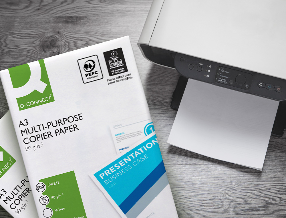 PAPEL FOTOCOPIADORA Q-CONNECT ECONOMY DIN A3 80 GRAMOS PAQUETE DE 500 HOJAS