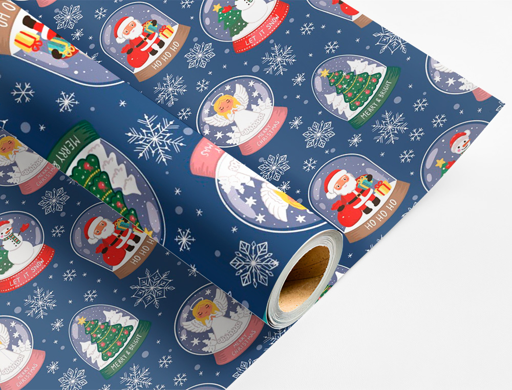PAPEL DE REGALO LIDERPAPEL NAVIDAD ROLLO ANCHO 70 CM LONGITUD 2 MT GRAMAJE 60 GR DISEOS SURTIDOS C-2024