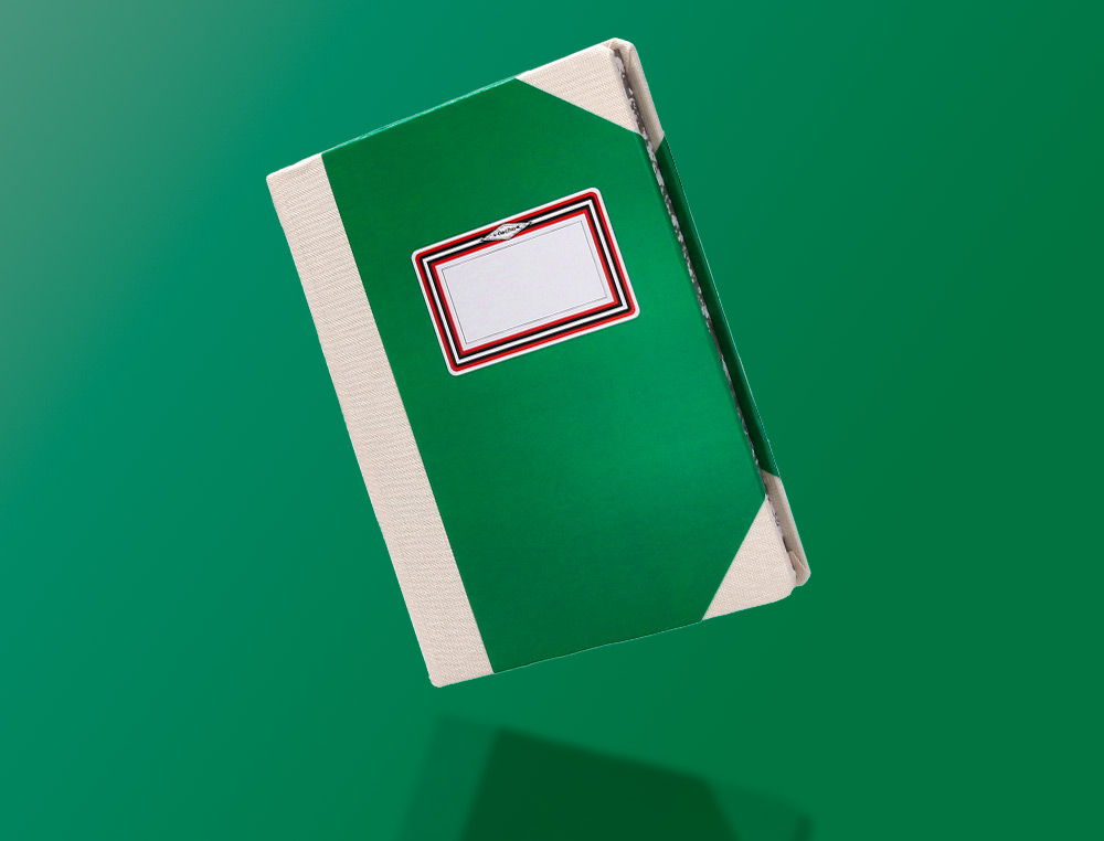LIBRO CARTONE COSIDO FERNANDES FLECHA DIN A6+ RAYADO HORIZONTAL 50 HOJAS 100 GR ROJO