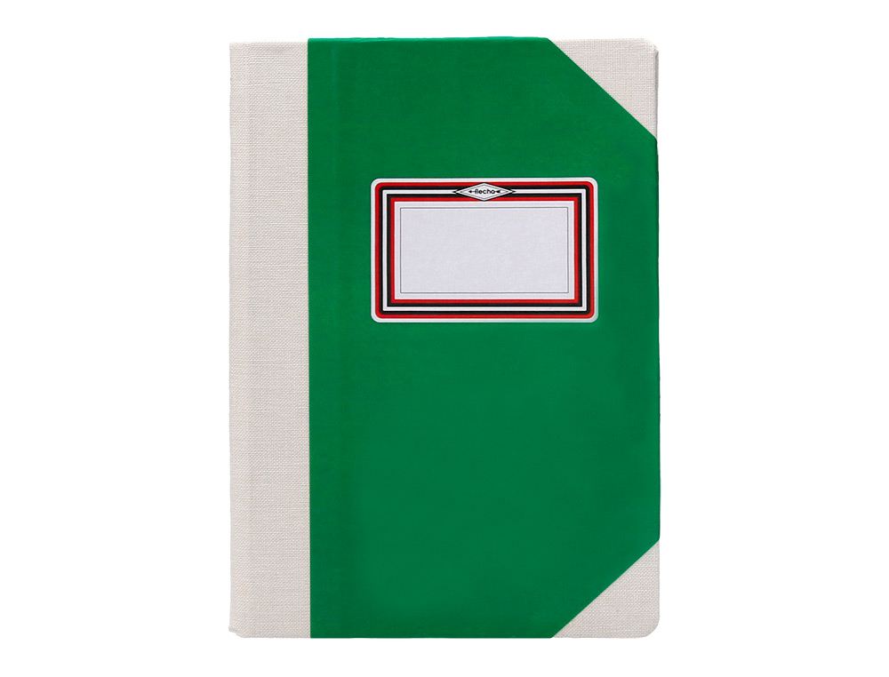LIBRO CARTONE COSIDO FERNANDES FLECHA DIN A6+ RAYADO HORIZONTAL 50 HOJAS 100 GR ROJO