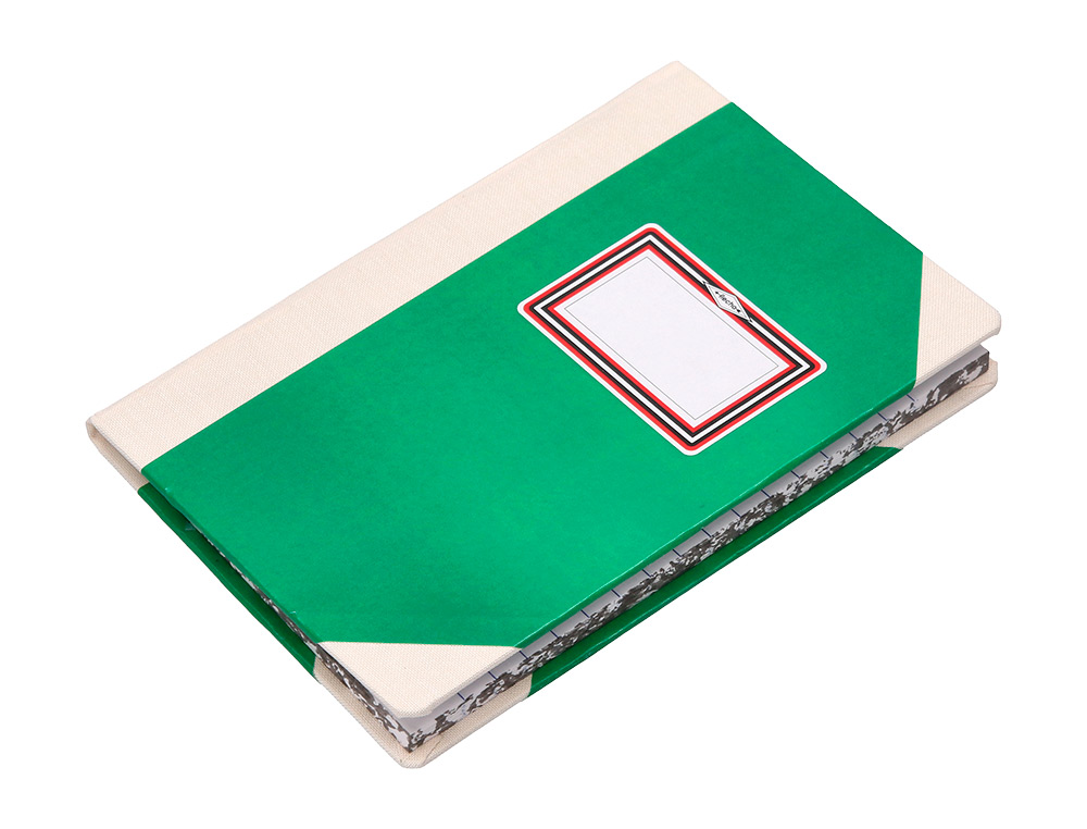 LIBRO CARTONE COSIDO FERNANDES FLECHA DIN A6+ RAYADO HORIZONTAL 50 HOJAS 100 GR ROJO