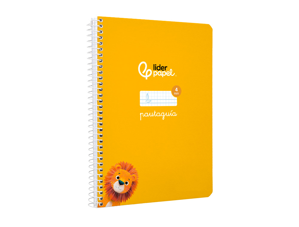 CUADERNO ESPIRAL LIDERPAPEL A5 PAUTAGUIA TAPA BLANDA 40H 75 GR CUADRO PAUTADO 4MM COLOR AMARILLO