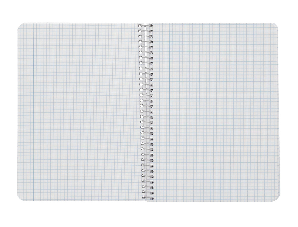 CUADERNO ESPIRAL LIDERPAPEL A4 SMART TAPA BLANDA 80H 75GR CUADRO 5 MM CON MARGEN COLORES SURTIDOS