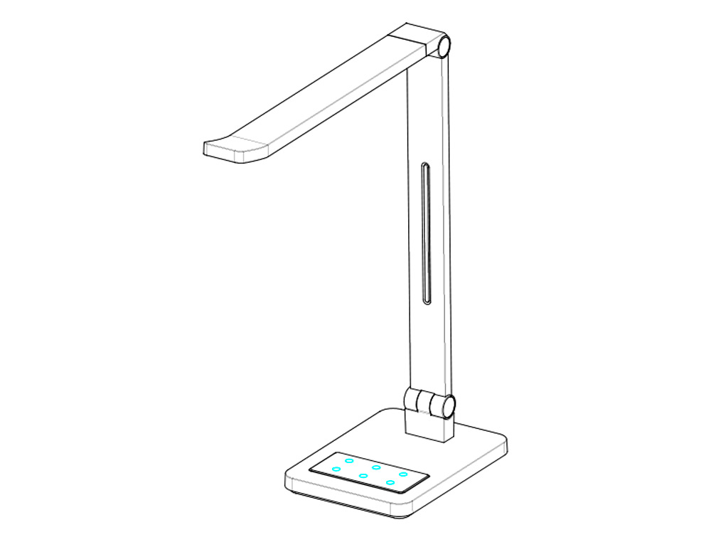 LAMPARA DE OFICINA Q-CONNECT SOBREMESA PROFESIONAL ABS 40 LEDS 10 W INTERRUPTOR SENSOR 3 NIVELES COLOR NEGRO