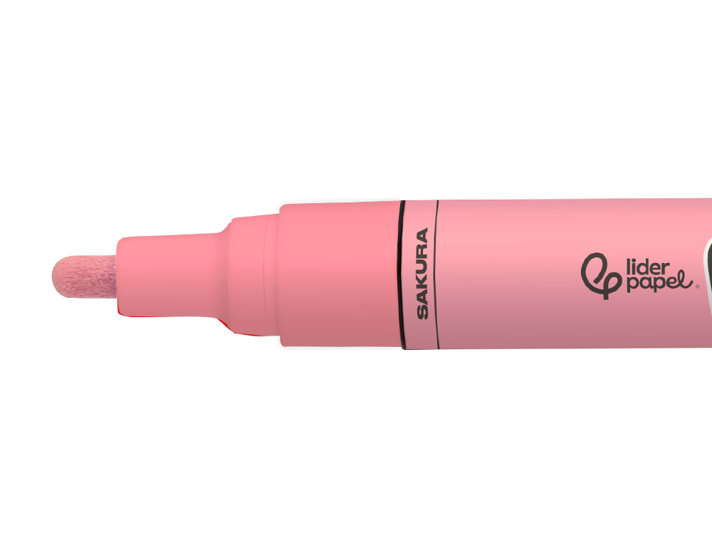 ROTULADOR LIDERPAPEL ACRYLIC BASE AGUA TODO TIPO DE SUPERFICIE PUNTA REDONDA 3 MM ROSA SAKURA