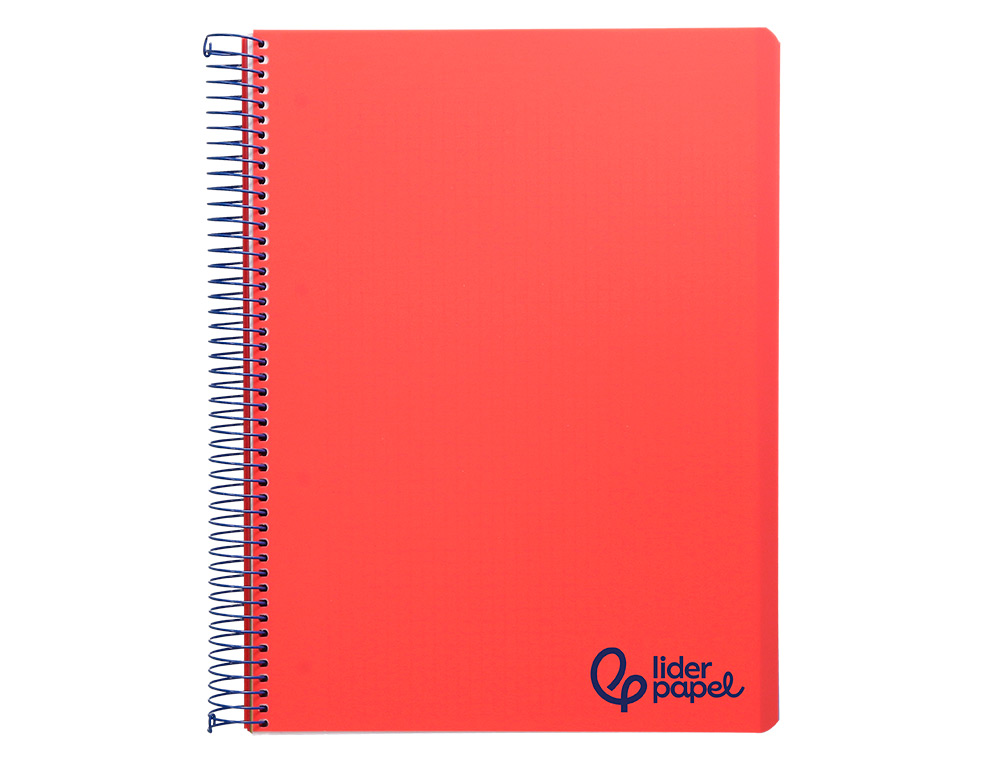 CUADERNO ESPIRAL LIDERPAPEL A4 MICRO WONDER TAPA PLASTICO 120H 90GR HORIZONTAL 5 BANDAS 4 TALADROS COLORES