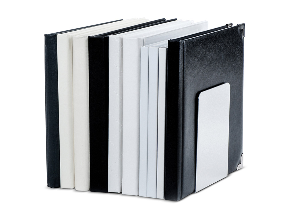 APOYALIBROS METALICO MAUL ALUMINIO 100X100X130 MM JUEGO