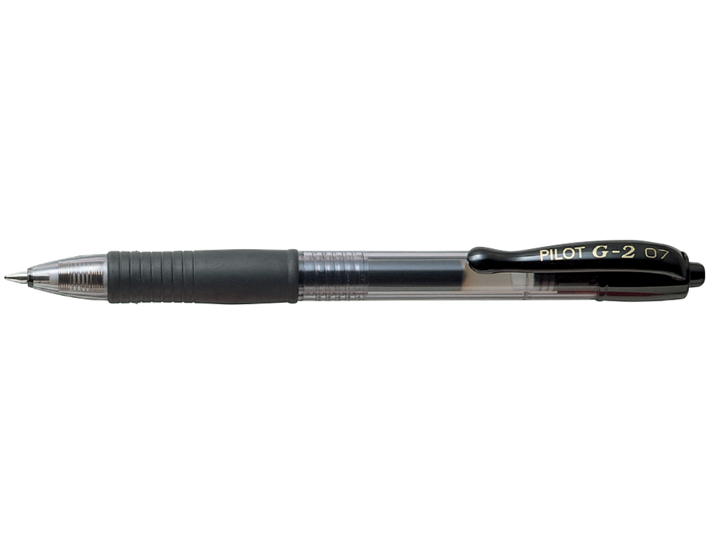BOLIGRAFO PILOT G-2 NEGRO TINTA GEL RETRACTIL SUJECION DE CAUCHO