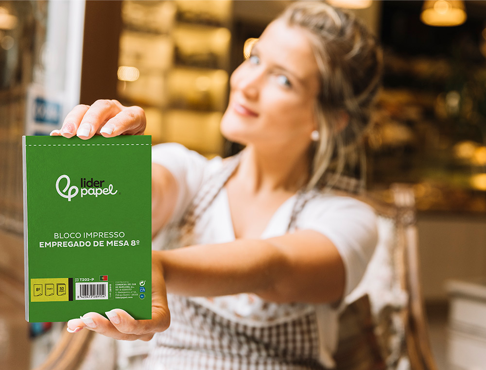 TALONARIO LIDERPAPEL CAMARERO OCTAVO SIN IVA 202 DUPLICADO TEXTO EN PORTUGUES