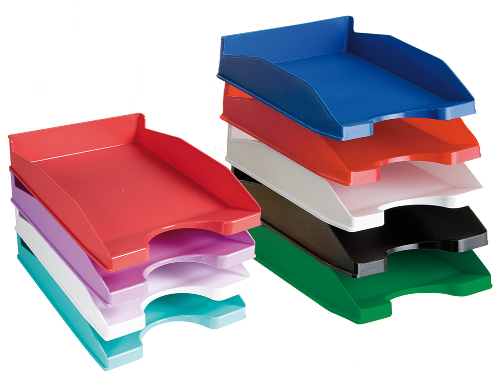 BANDEJA SOBREMESA PLASTICO Q-CONNECT NEGRO OPACO 240X70X340 MM