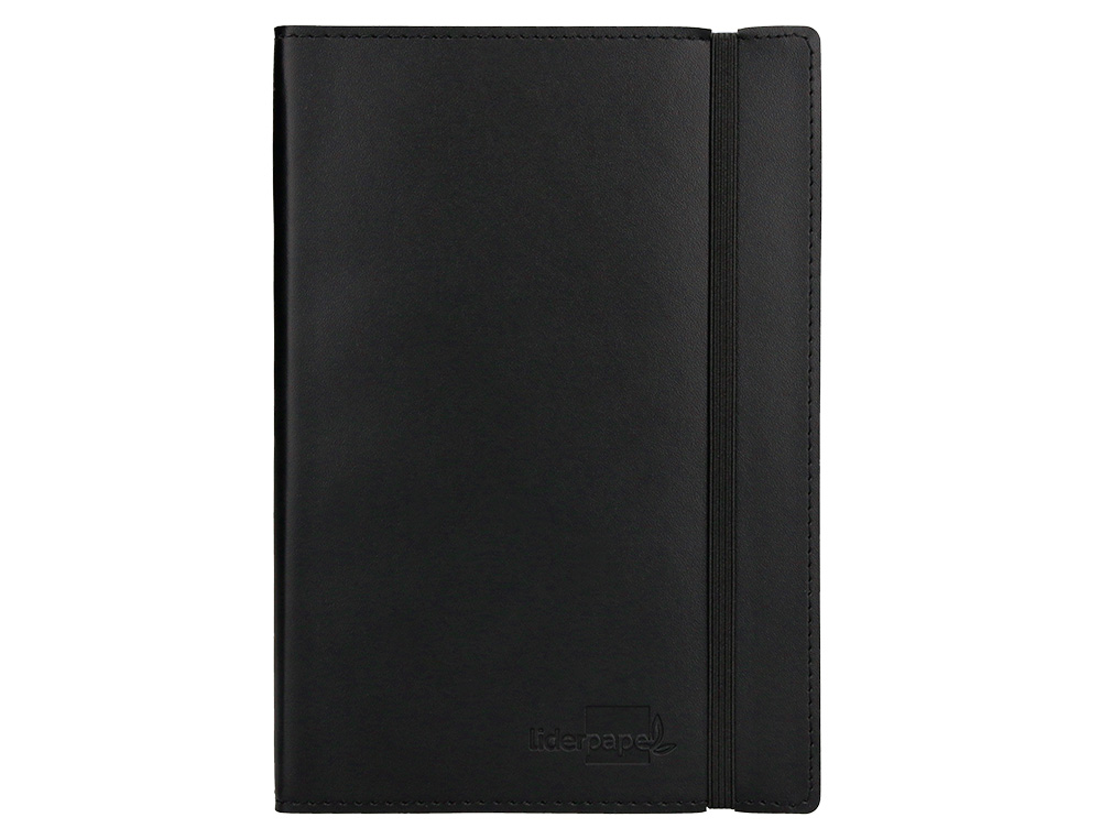 LIBRETA INDICE LIDERPAPEL SIMILPIEL A5 120 HOJAS 70GR COLOR NEGRO