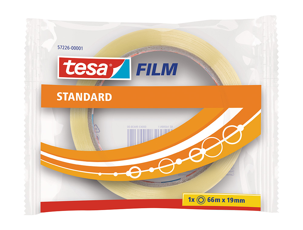 CINTA ADHESIVA TESA STANDARD 66 MT X 19 MM