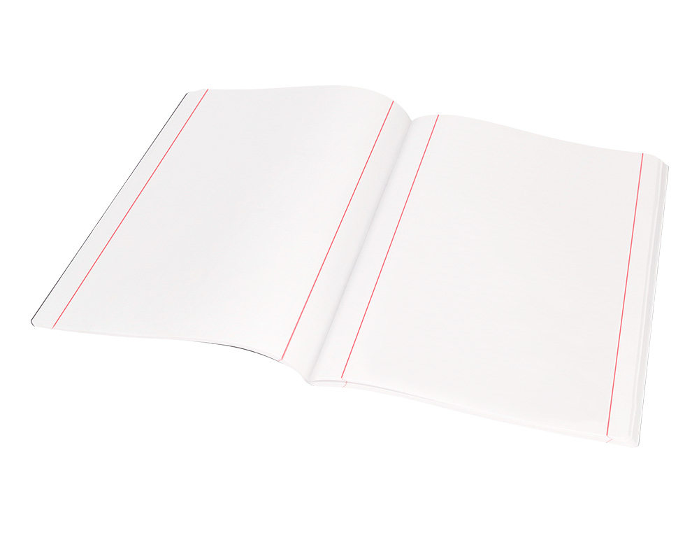 LIBRETA LIDERPAPEL TAPA NEGRA A5 80 HOJAS 60GR LISO CON DOBLE MARGEN
