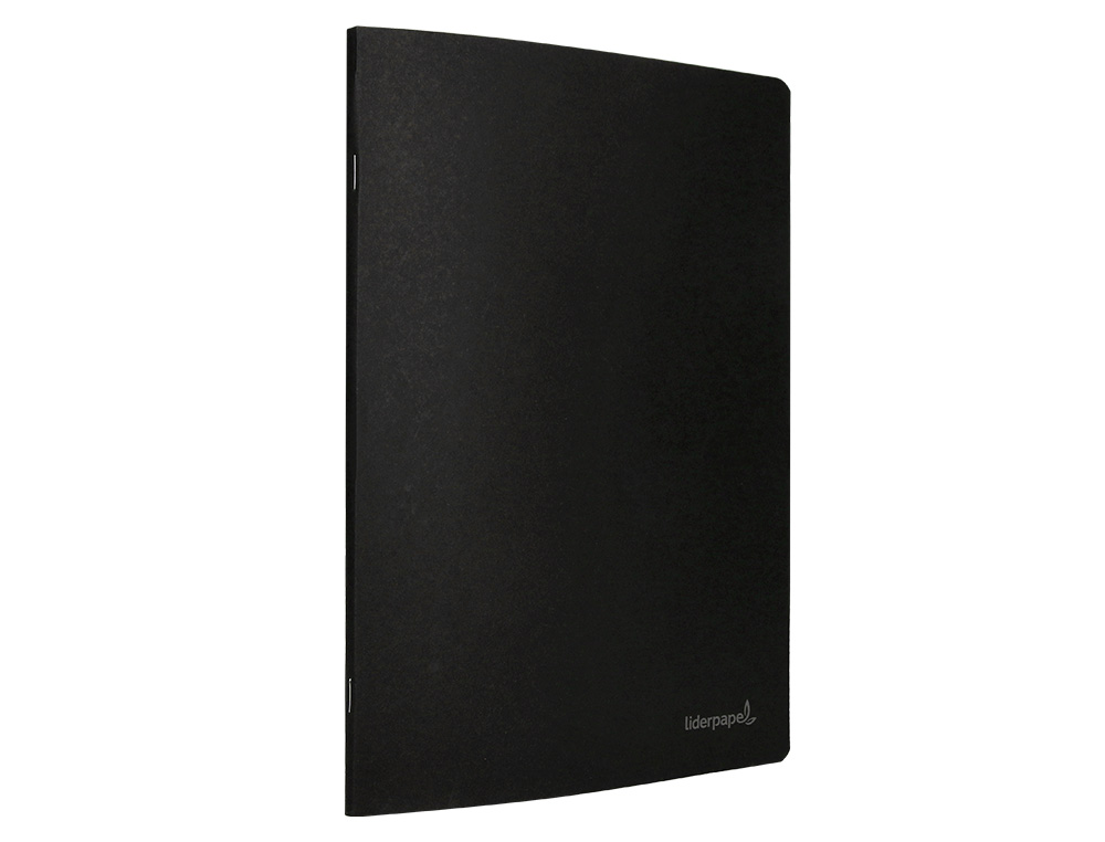 LIBRETA LIDERPAPEL TAPA NEGRA A5 80 HOJAS 60GR LISO CON DOBLE MARGEN