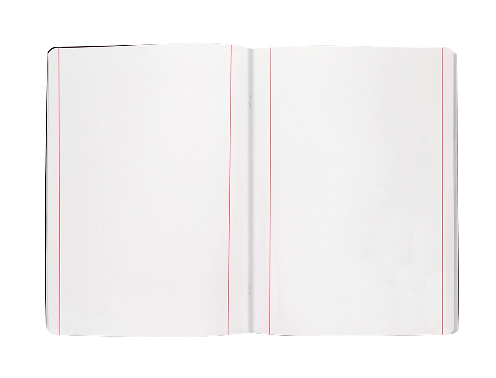 LIBRETA LIDERPAPEL TAPA NEGRA A5 80 HOJAS 60GR LISO CON DOBLE MARGEN