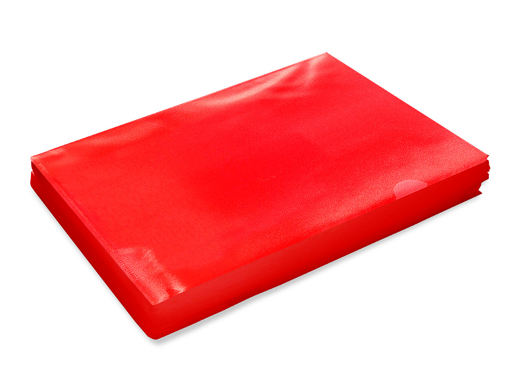 CARPETA DOSSIER UERO PLASTICO Q-CONNECT DIN A4 120 MICRAS ROJA CAJA DE 100 UNIDADES