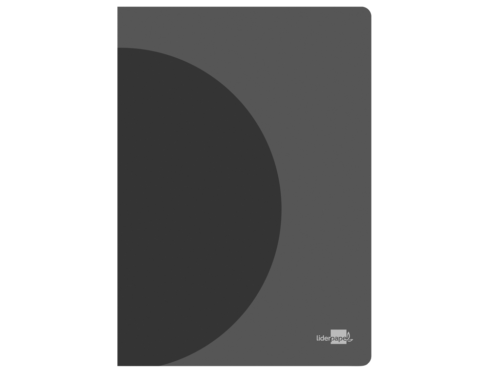 LIBRETA LIDERPAPEL 360 TAPA DE PLASTICO A4 48 HOJAS 90GR HORIZONTAL CON DOBLE MARGEN TAPA NEGRA