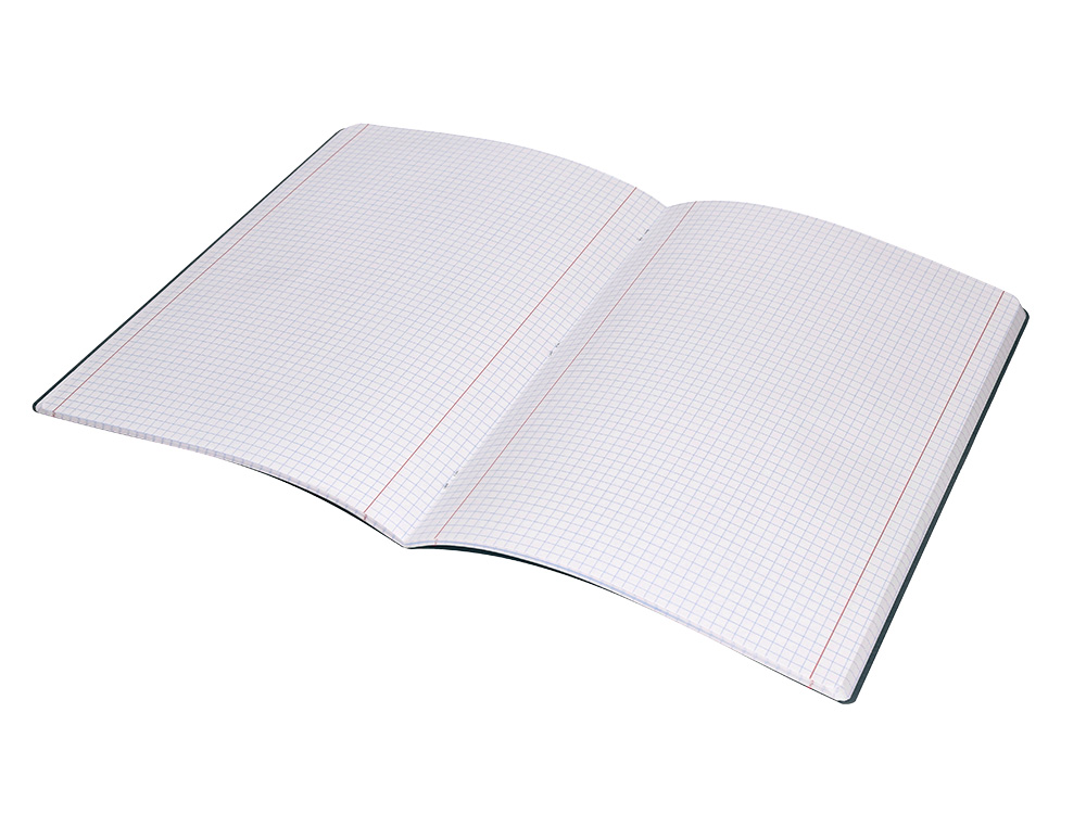 LIBRETA LIDERPAPEL 360 TAPA DE PLASTICO A5 48 HOJAS 90GR 5MM CON DOBLE MARGEN TAPA NEGRA