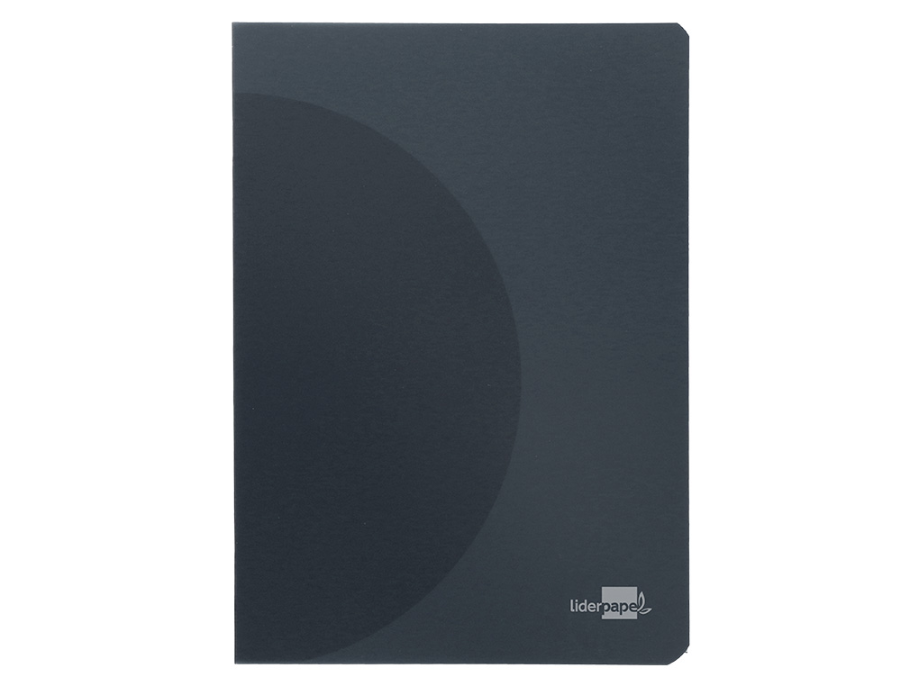 LIBRETA LIDERPAPEL 360 TAPA DE PLASTICO A5 48 HOJAS 90GR 5MM CON DOBLE MARGEN TAPA NEGRA
