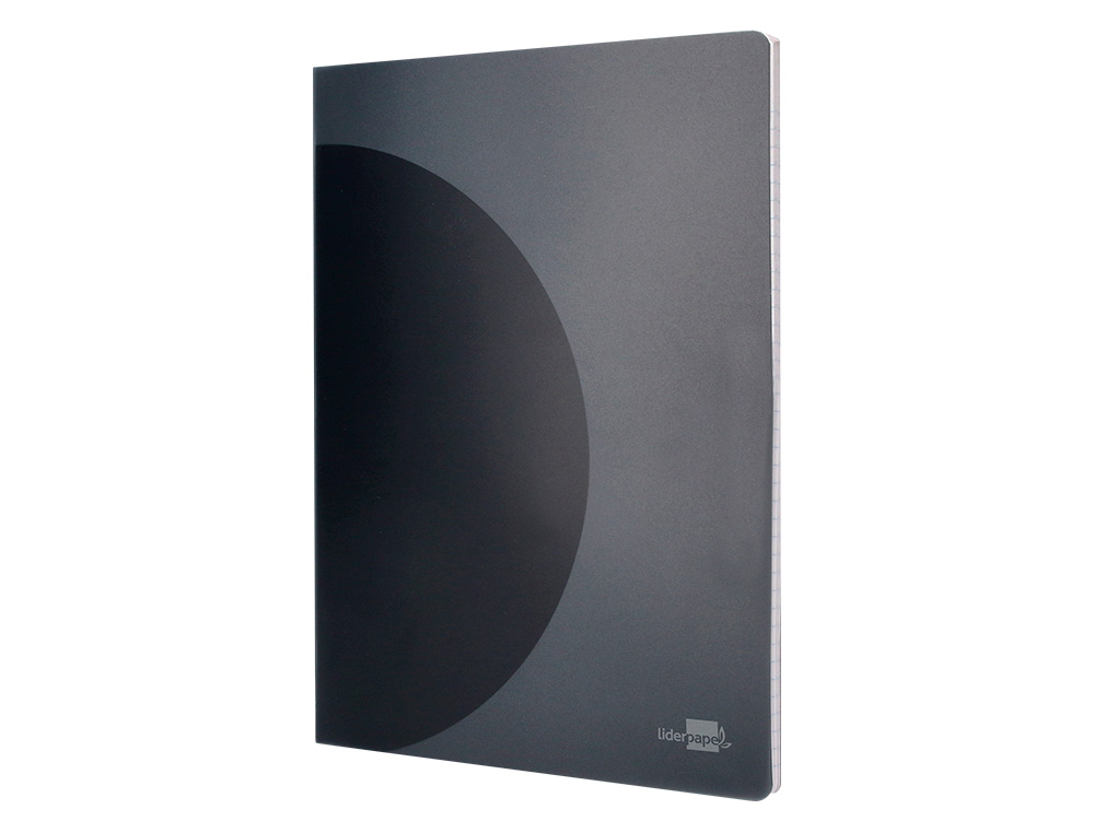 LIBRETA LIDERPAPEL 360 TAPA DE PLASTICO A5 48 HOJAS 90GR 5MM CON DOBLE MARGEN TAPA NEGRA