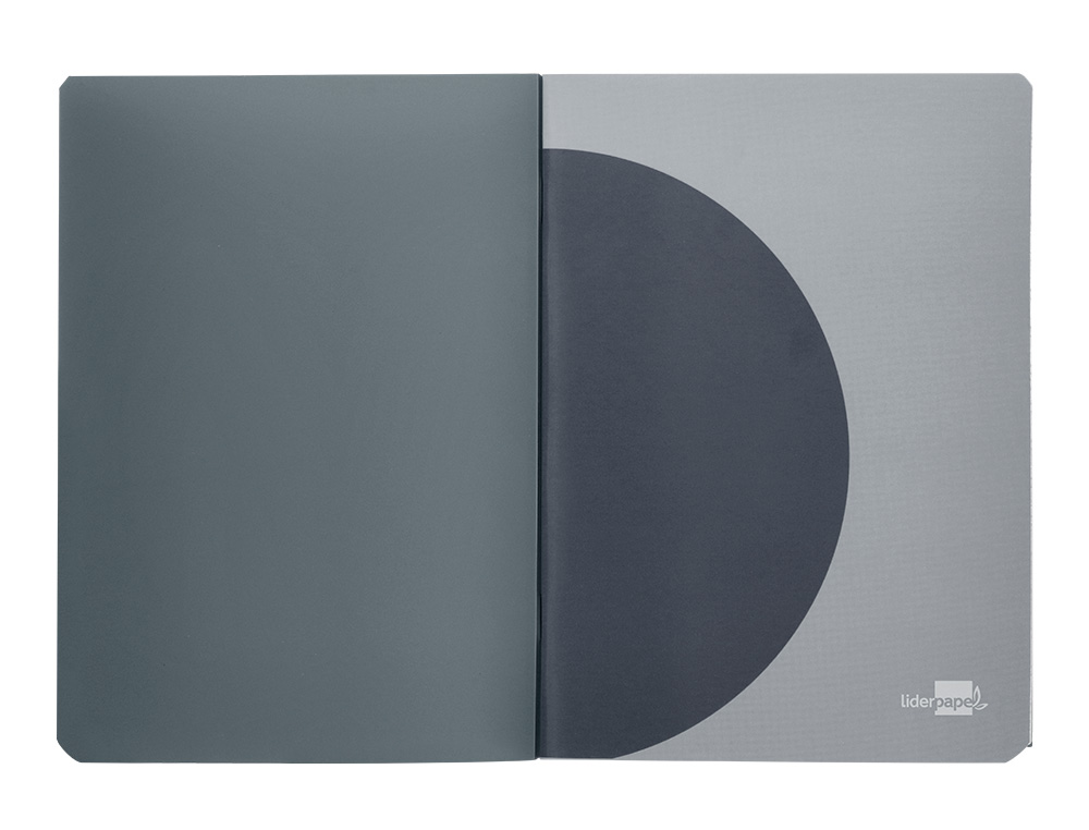 LIBRETA LIDERPAPEL 360 TAPA DE PLASTICO A5 48 HOJAS 90GR 5MM CON DOBLE MARGEN TAPA NEGRA
